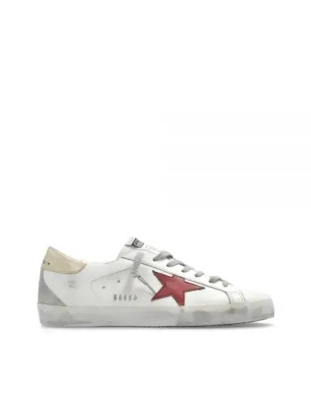 Superstar Leather Low Top Sneakers Red White - GOLDEN GOOSE - BALAAN 2