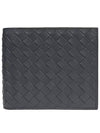 Intrecciato Weaving Half Wallet Dark Grey - BOTTEGA VENETA - BALAAN 2