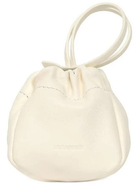 Women's Ripple Mini Pouch Bucket Bag White - JIL SANDER - BALAAN 1