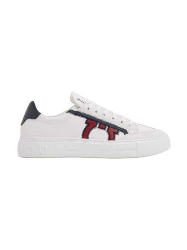 Gancini Low-Top Sneakers White - SALVATORE FERRAGAMO - BALAAN 1