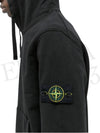 Logo Patch Cotton Fleece Hoodie Black - STONE ISLAND - BALAAN 10