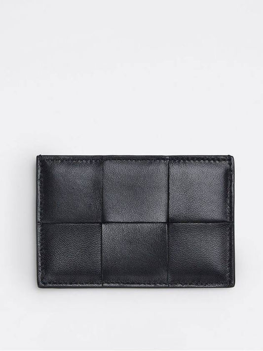 Intrecciato Calfskin Card Wallet Black - BOTTEGA VENETA - BALAAN 2