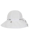 Logo Ribbon Wide Brim Bucket Hat 8614LZSPWHITE - BLACK&WHITE - BALAAN 2