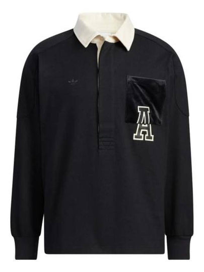 Anti University Long Sleeve Polo Shirt Black - ADIDAS - BALAAN 2