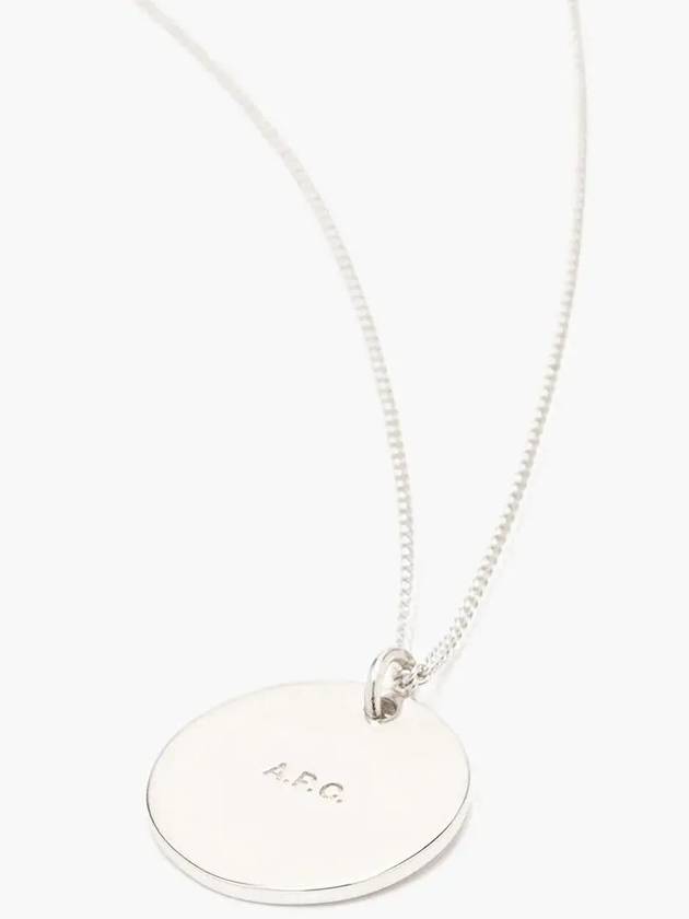 Eloi Coin Medallion Pendant Chain Silver Tone Necklace MEACC M70537 - A.P.C. - BALAAN 3