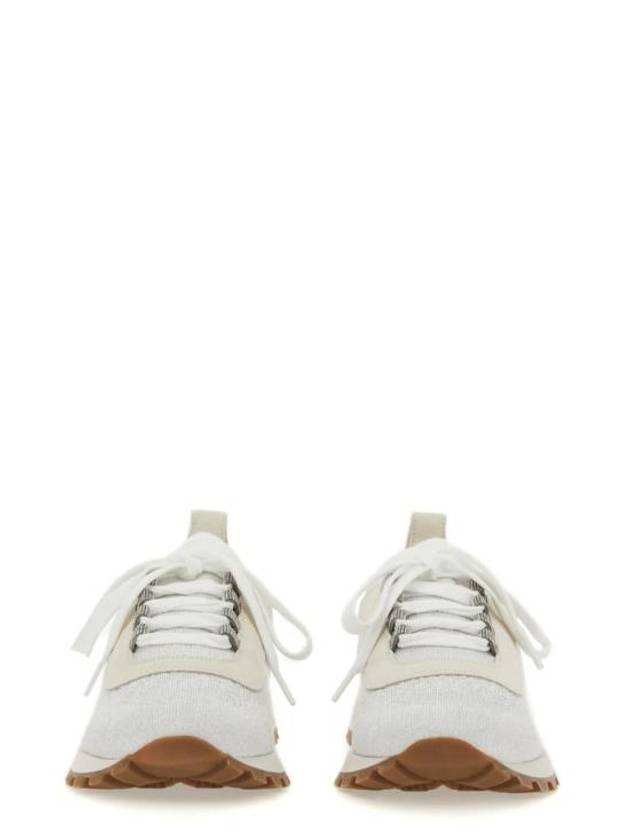 Women's Monilli Knit Low Top Sneakers White - BRUNELLO CUCINELLI - BALAAN 5