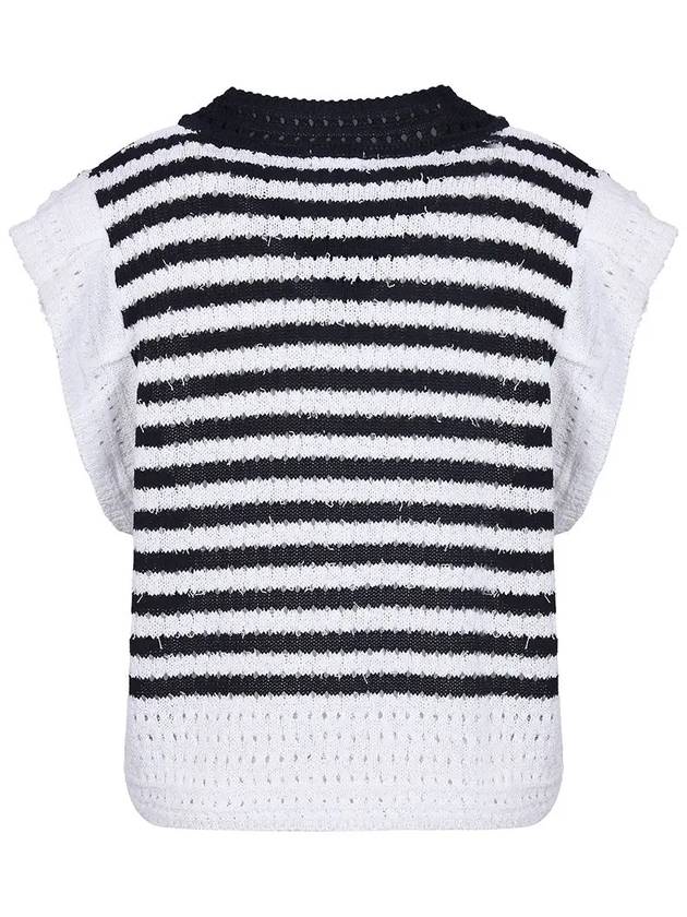 Striped frill knit vest MK4MV210 - P_LABEL - BALAAN 6