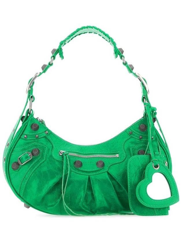 Le Cagole Small Leather Shoulder Bag Green - BALENCIAGA - BALAAN 2