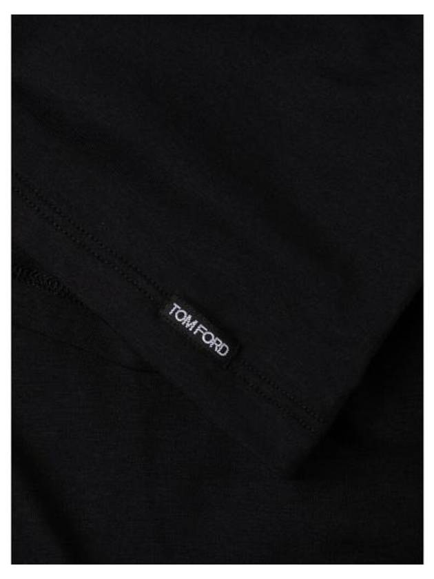 Crew Neck Cotton Modal Long Sleeve T-Shirt Black - TOM FORD - BALAAN 6