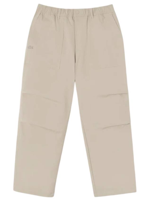 Men's Cotton Wide Pants Beige - LACOSTE - BALAAN 1