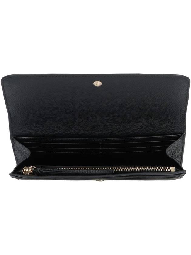 Alphabet Charm Leather Flap Long Wallet Black - CHLOE - BALAAN 2