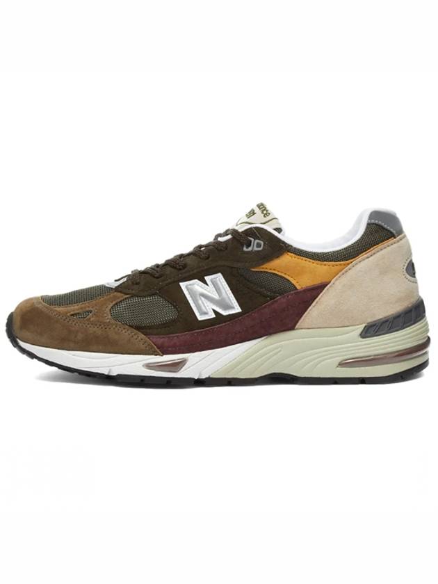 991 Low Top Sneakers Olive Yellow Burgundy - NEW BALANCE - BALAAN 2