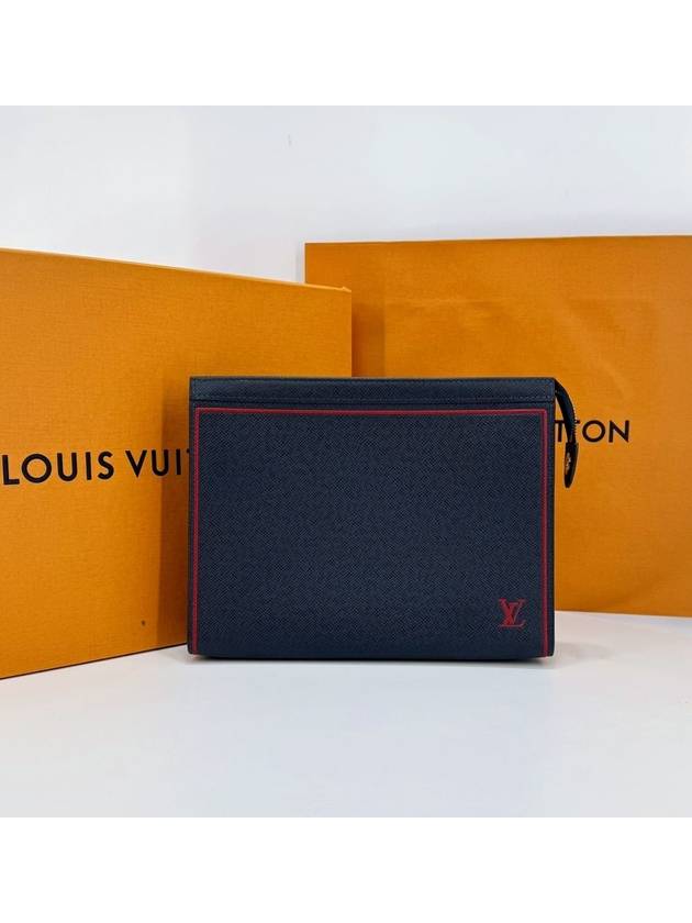 Taiga LV Logo Pochette Voyage Clutch Bag M63394 - LOUIS VUITTON - BALAAN 2