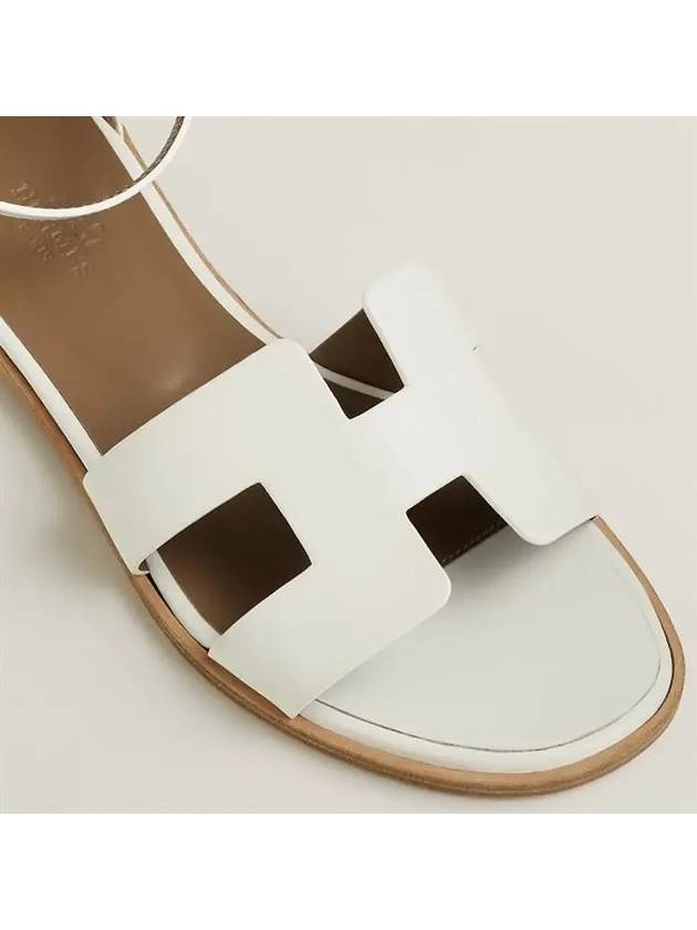 Santorini Calfskin Sandals Blanc - HERMES - BALAAN 8