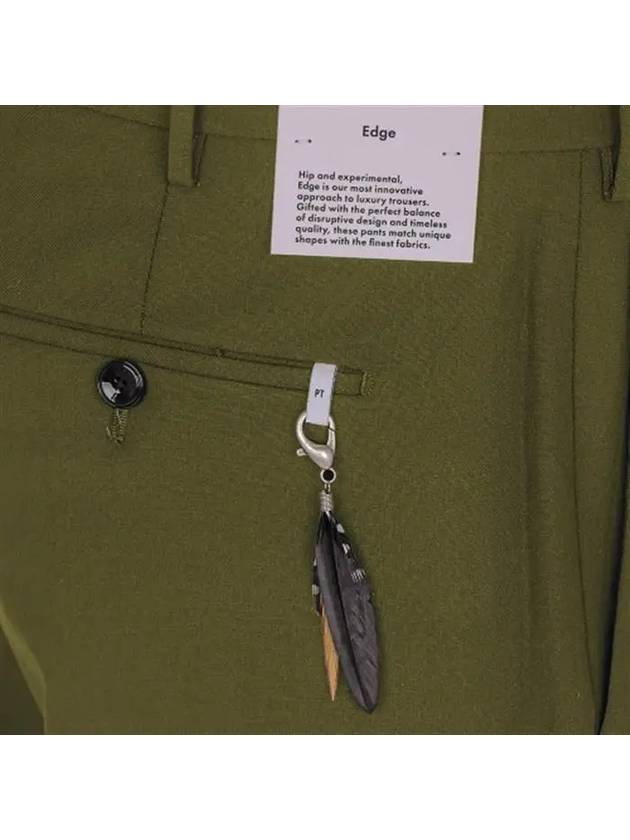 Feather detail khaki slacks COAFX0Z00FWDTO990 445 - PT01 - BALAAN 4