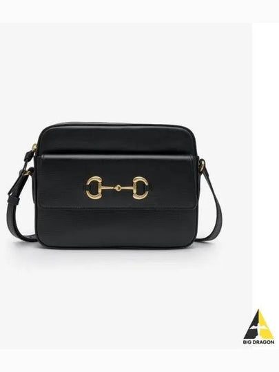 Horsebit 1955 Gold Plated Small Cross Bag Black - GUCCI - BALAAN 2