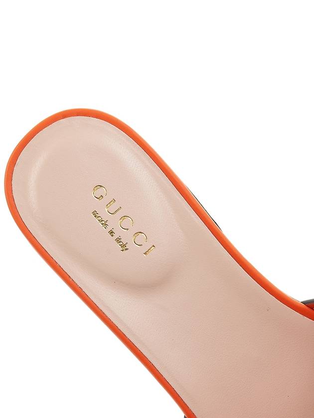 Interlocking G Cutout Sandals Slippers Orange - GUCCI - BALAAN.