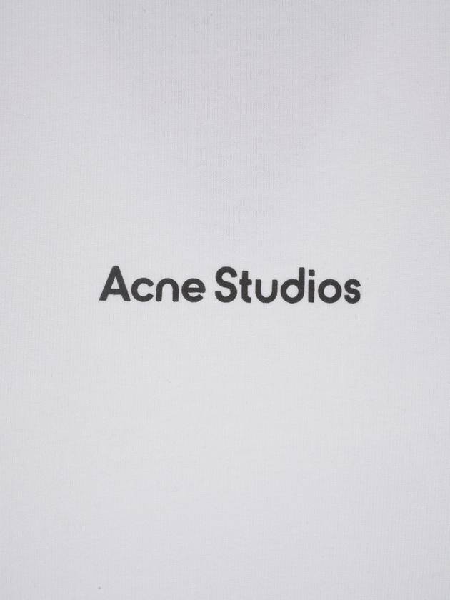 Stamp Logo Cotton Short Sleeve T-Shirt White - ACNE STUDIOS - BALAAN 4