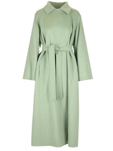 Women's Hans Belted Single Coat Green - MAX MARA - BALAAN 1