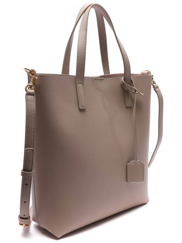 Shopping Toy Supple Leather Tote Bag Dark Beige - SAINT LAURENT - BALAAN 4