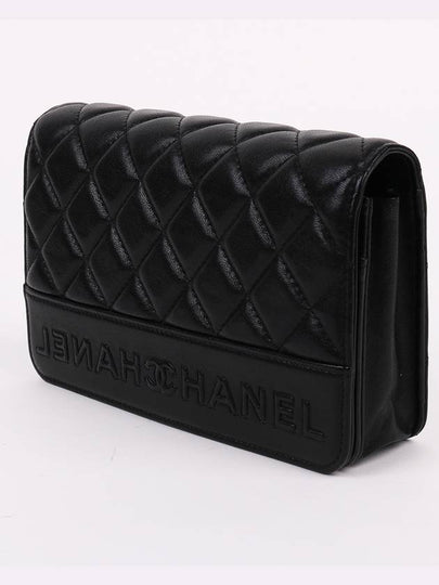 Black calfskin logo WOC cross bag - CHANEL - BALAAN 2