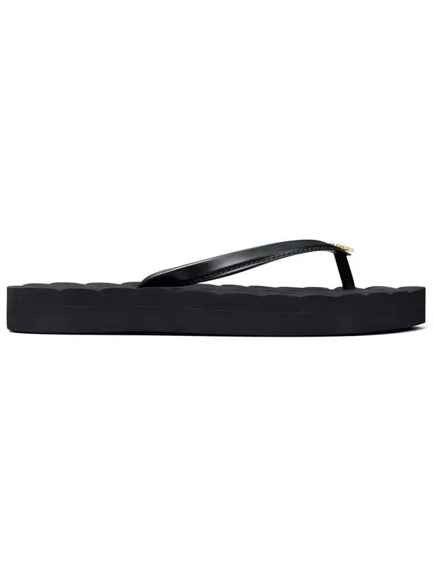 Kira Logo Flip Flops Black - TORY BURCH - BALAAN 3