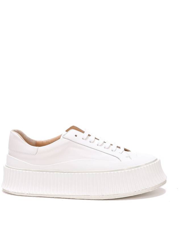 Leather Low Top Sneakers White - JIL SANDER - BALAAN 2