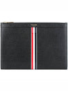 Intarsia Stripe Clutch Bag Black - THOM BROWNE - BALAAN 2