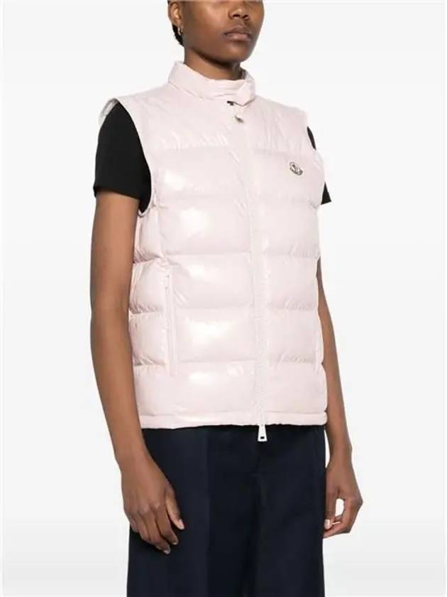 Alcibia Logo Patch Padded Vest Pink - MONCLER - BALAAN 7