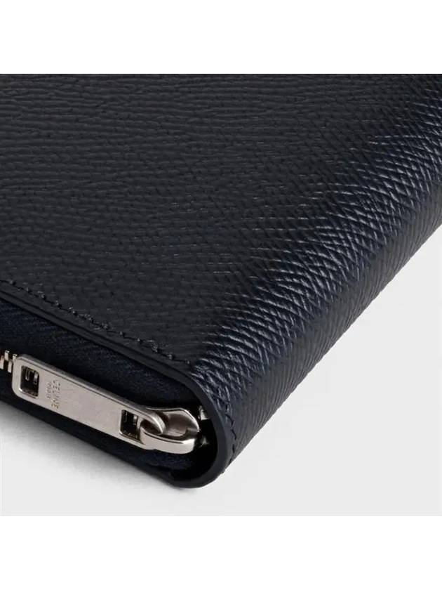 Large Zipper Grain Calfskin Long Wallet Black - CELINE - BALAAN 6