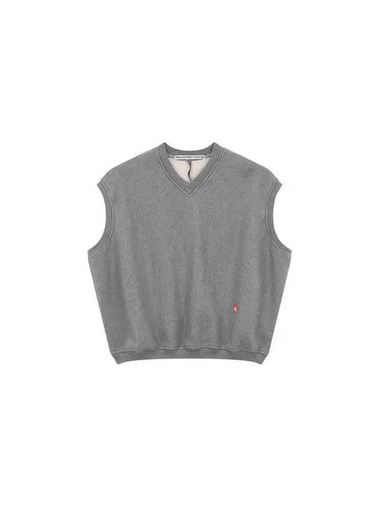 UNISEX Apple Logo Oversized Vest Dark Gray - ALEXANDER WANG - BALAAN 1