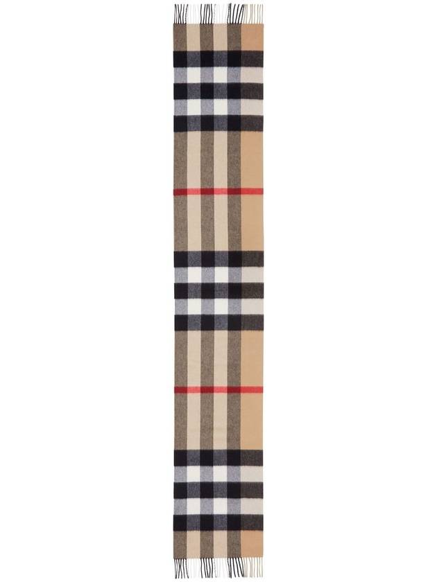 Check Fringe Cashmere Muffler - BURBERRY - BALAAN 4