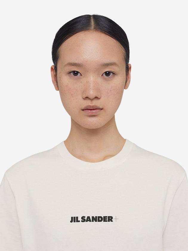 Logo Print Short Sleeve T-Shirt White - JIL SANDER - BALAAN 5