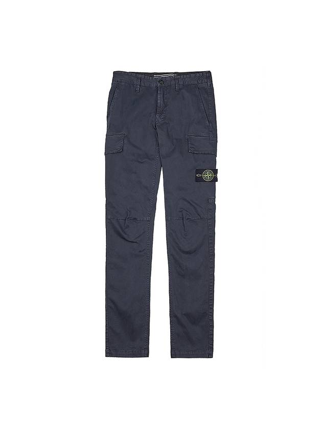 Men's Wappen Logo Cargo Straight Pants Navy - STONE ISLAND - BALAAN 2