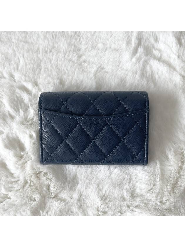 Classic snap card wallet navy AP4096 - CHANEL - BALAAN 8