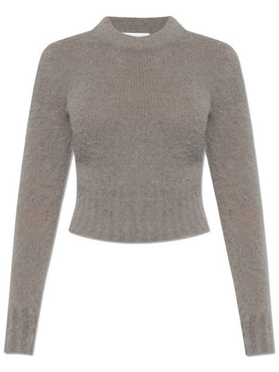 Brushed Round Neck Knit Top Grey - AMI - BALAAN 2