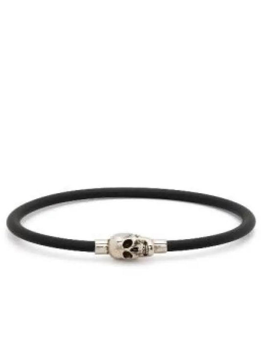 Silver Skull Lover Bracelet Black - ALEXANDER MCQUEEN - BALAAN 2