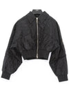 Women's Monogram Logo Bomber Jacket Black - FENDI - BALAAN 4