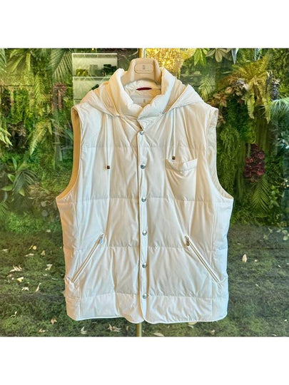 Nylon Down Padded Vest White - BRUNELLO CUCINELLI - BALAAN 2