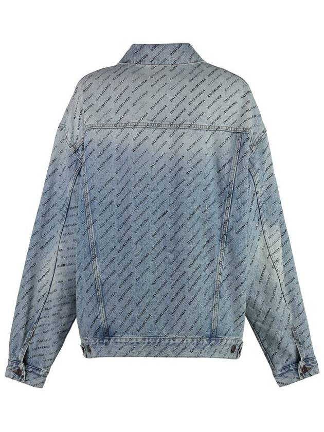 all-over logo print denim jacket 799555TQW66_4141 - BALENCIAGA - BALAAN 3