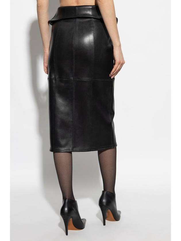 Alexander McQueen Leather Skirt, Women's, Black - ALEXANDER MCQUEEN - BALAAN 4