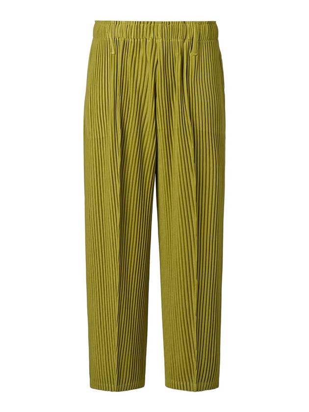 Unisex Tuck Pleated Straight Pants Olive - MONPLISSE - BALAAN 1