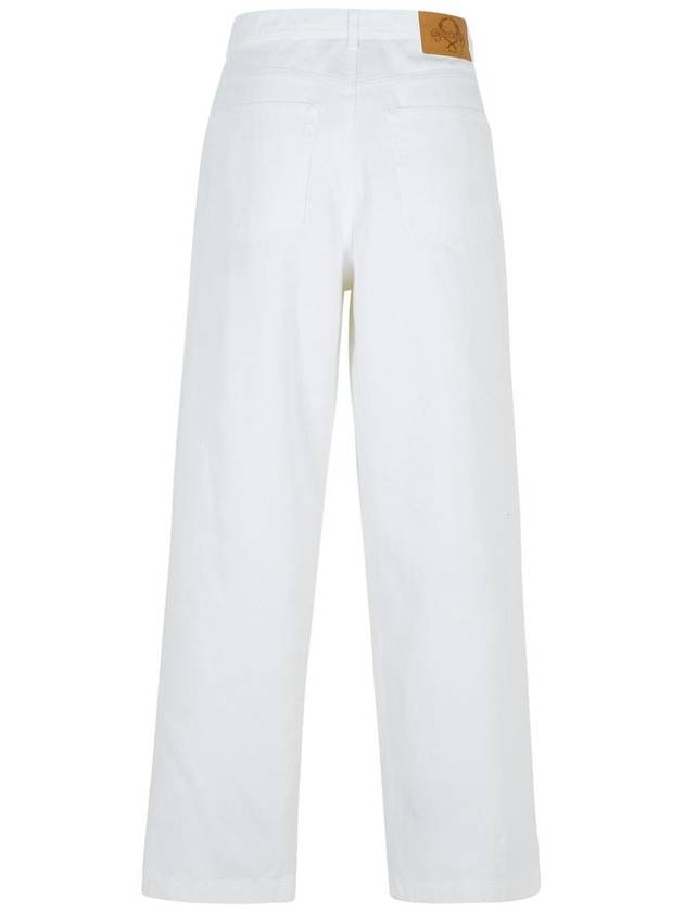 Moschino White Cotton Pants - MOSCHINO - BALAAN 3