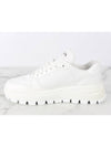 Triangular logo spazzolato sneakers white 37 5 245 - PRADA - BALAAN 6