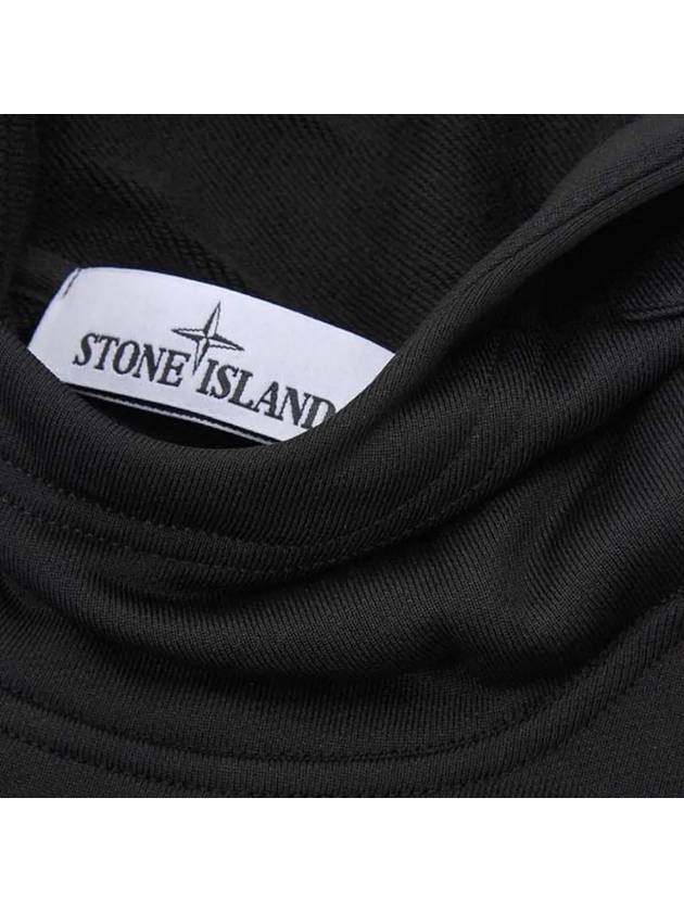 Back Logo Hoodie Black - STONE ISLAND - BALAAN 4