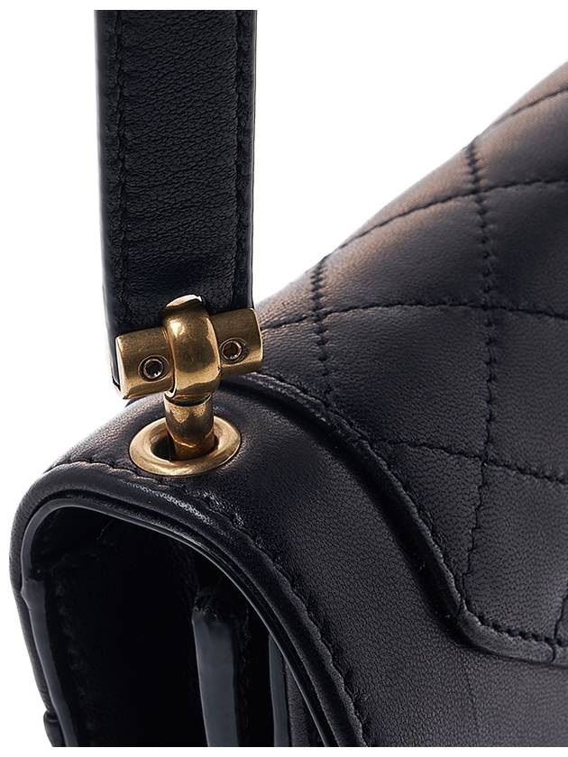 Gabi Quilting Small Lambskin Shoulder Bag Black - SAINT LAURENT - BALAAN 9