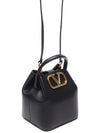 V Logo Micro Bucket Bag Black - VALENTINO - BALAAN 4