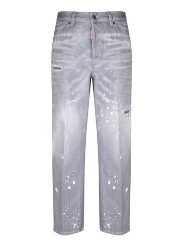 Denim Straight Pants S75LB0903 S30260 852 GRAY - DSQUARED2 - BALAAN 1