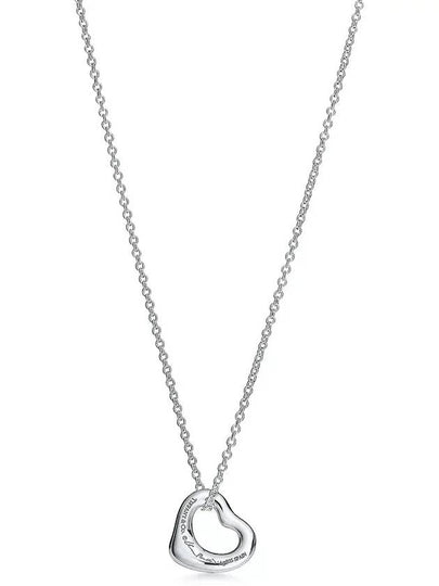 Elsa Peretti Open Heart Pendant Necklace Silver - TIFFANY & CO. - BALAAN 2