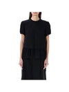 Tulle layered hem decoration t shirt 24P3MT002CT1 - NOIR KEI NINOMIYA - BALAAN 1